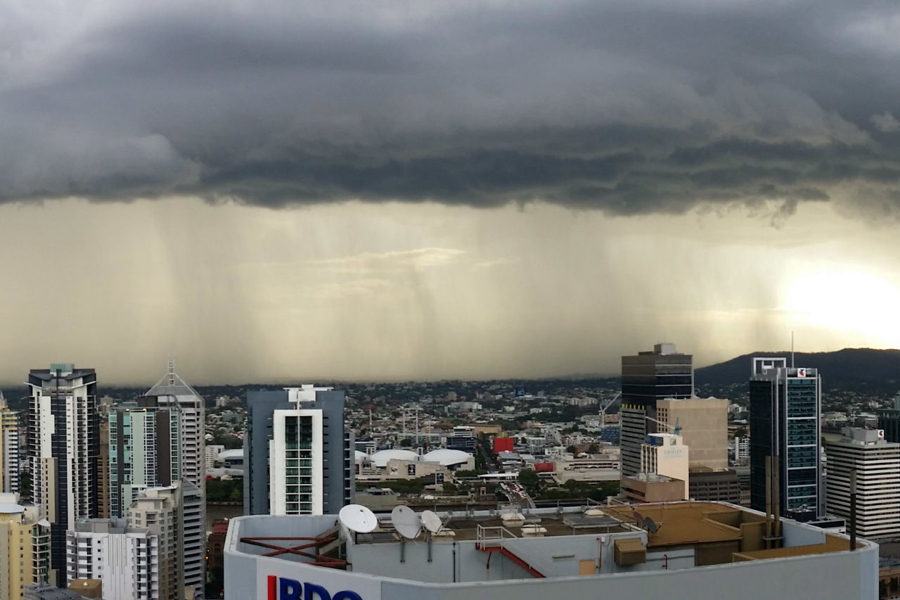 View of Brisbane from the rooftop